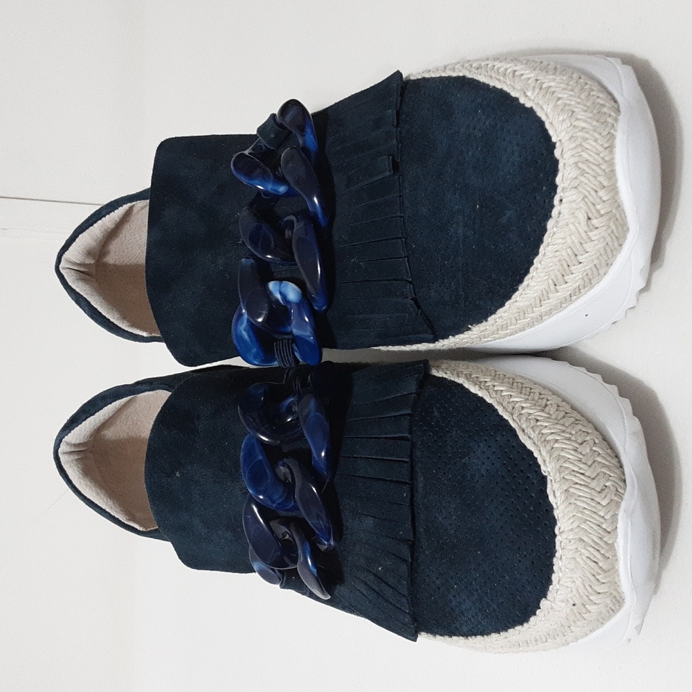 Vaneli Qerene Navy Suede Shoe
